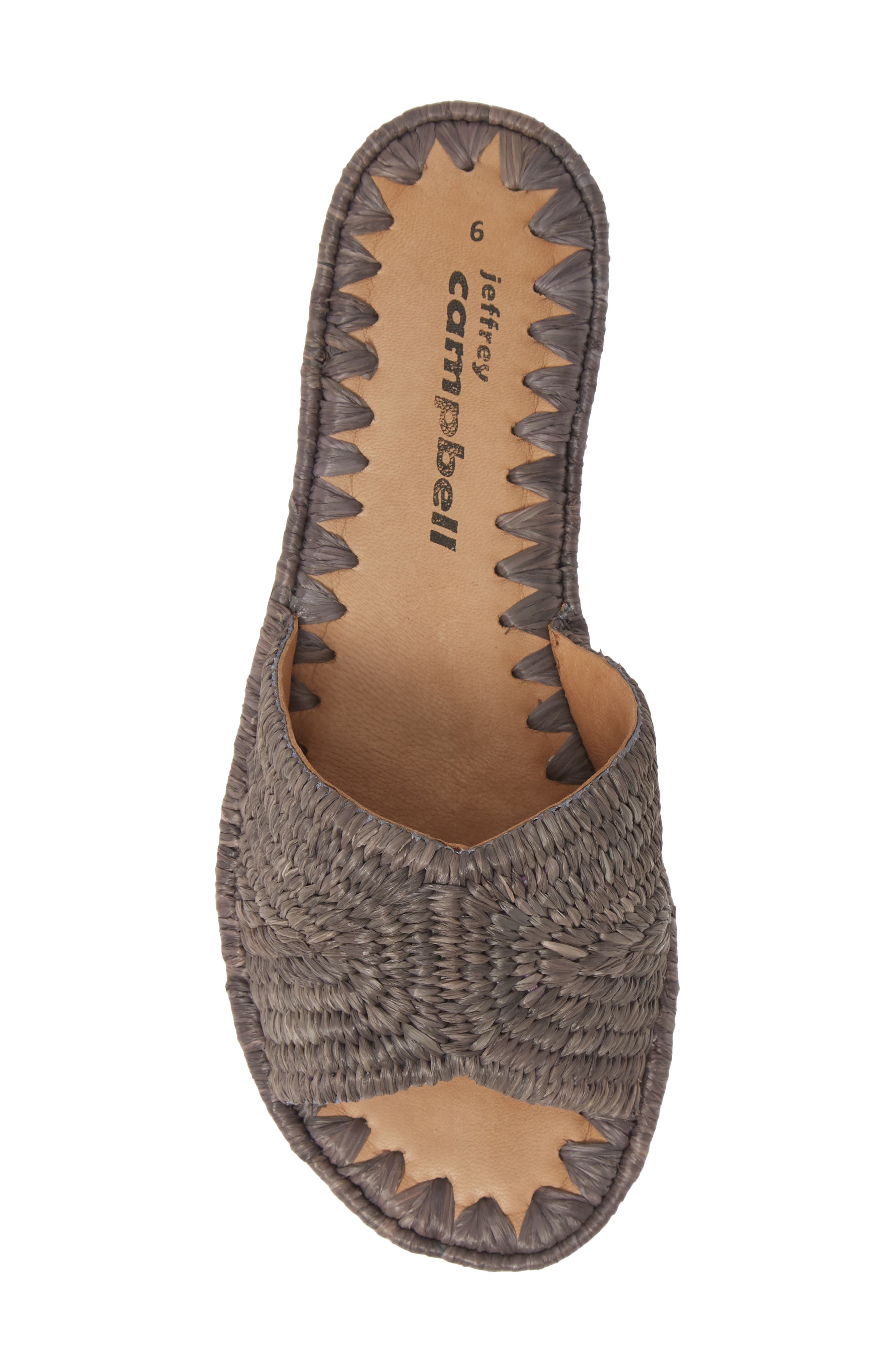 Dane Raffia Slide Sandal, Alternate, color, GREY