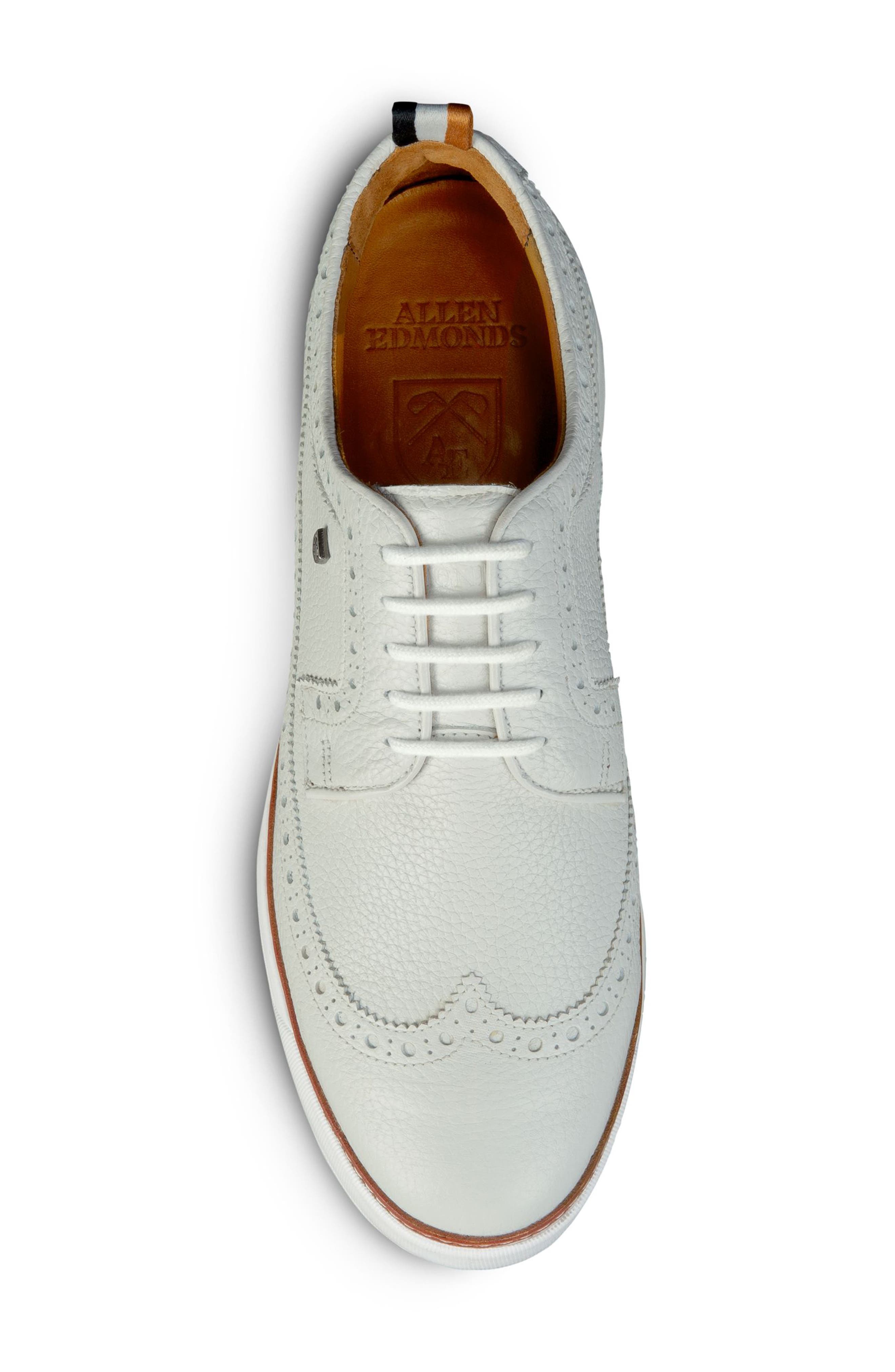 Allen Edmonds Dunes Wingtip Golf Shoe, Alternate, color, 