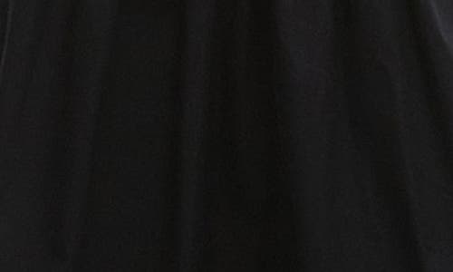Topshop Puff Sleeve Square Neck Shirred Midi Dress In Black