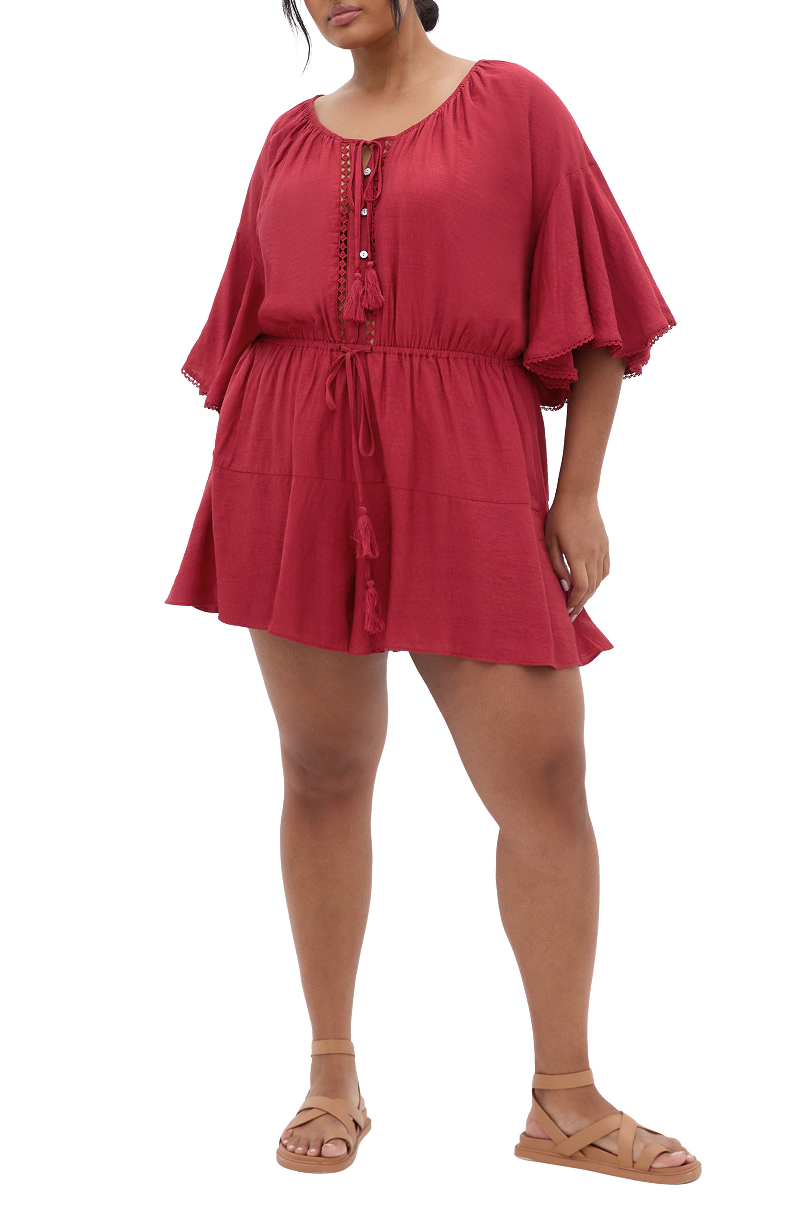 City Chic Harlow Tassel Tie Romper