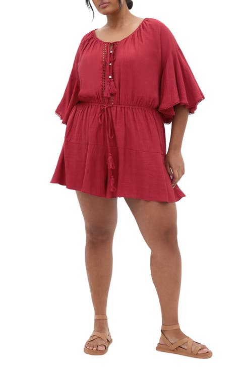 Harlow Tassel Tie Romper (Plus)