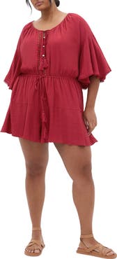 City Chic Harlow Tassel Tie Romper
