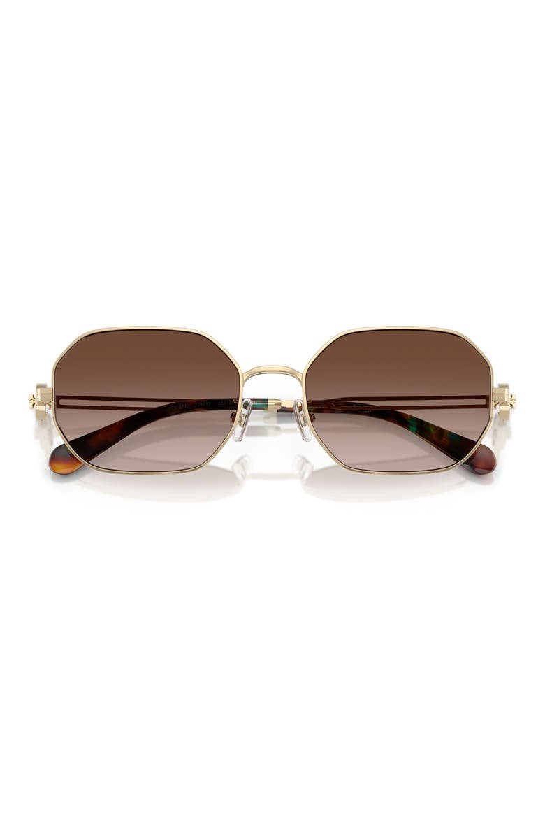 55mm Irregular Sunglasses, Alternate, color, LIGHT GOLD / BROWN GRADIENT
