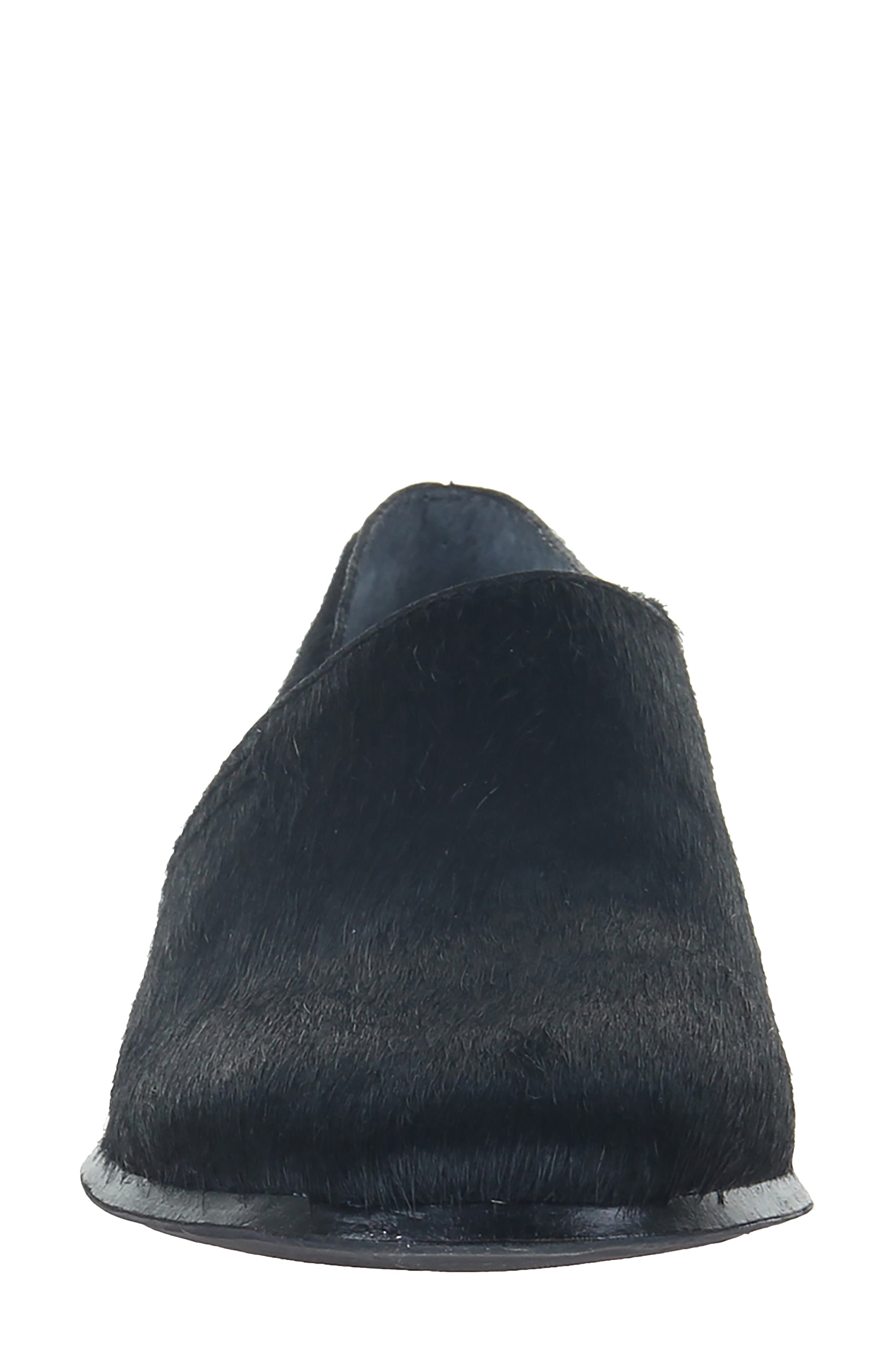 Coyote Half d'Orsay Genuine Calf Hair Shoe, Alternate, color, BLACK CALF HAIR
