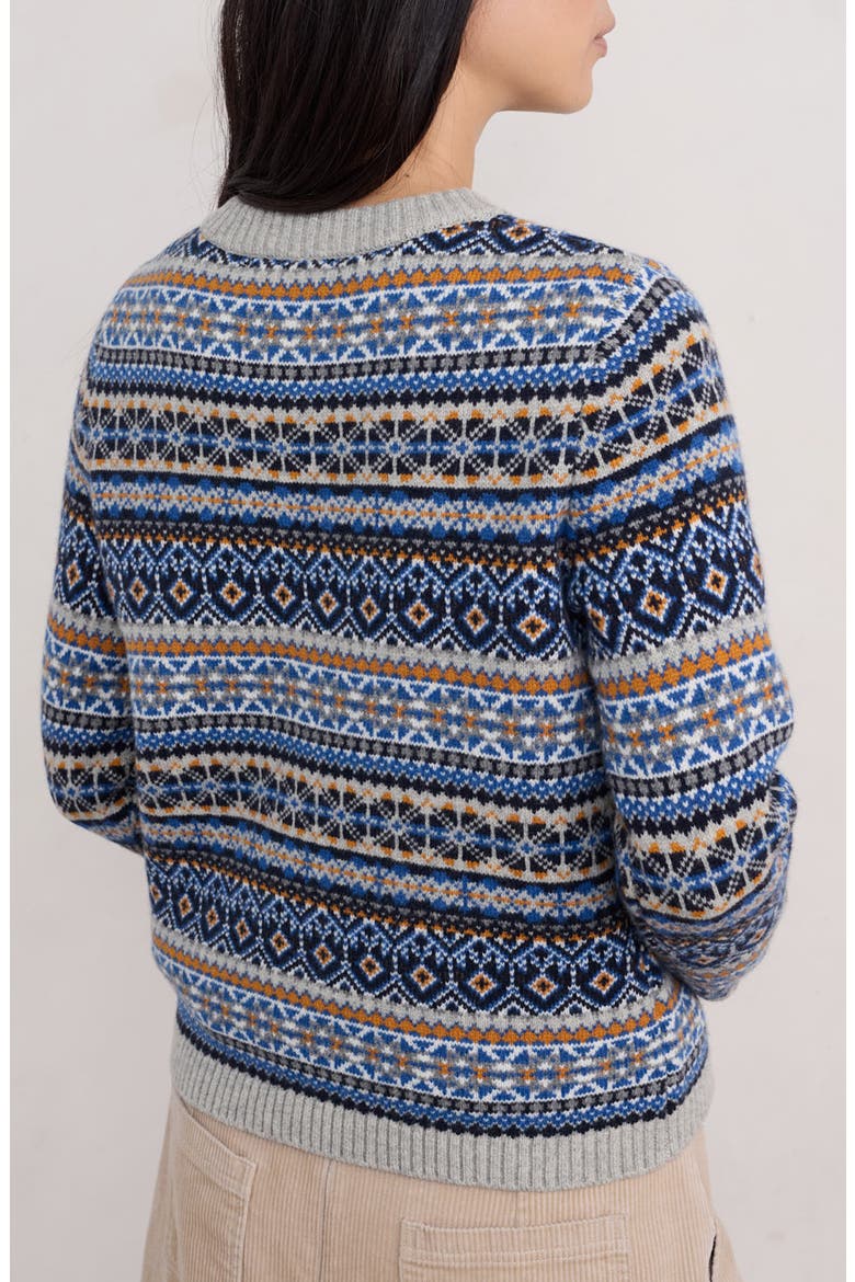 Percella Cove Fair Isle Merino Wool Blend Cardigan, Alternate, color, OPEN GARDEN SHALLOWS MULTI