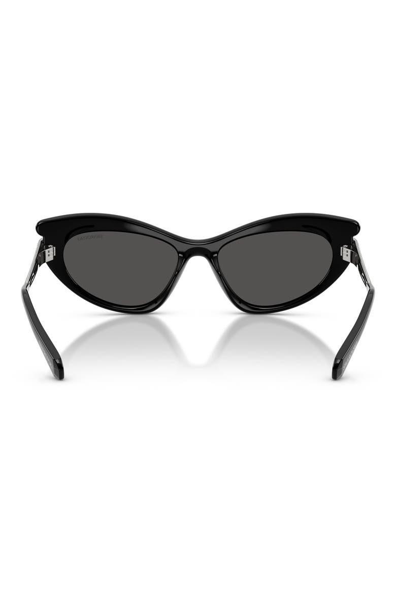 56mm Cat Eye Sunglasses, Alternate, color, BLACK / DARK GREY