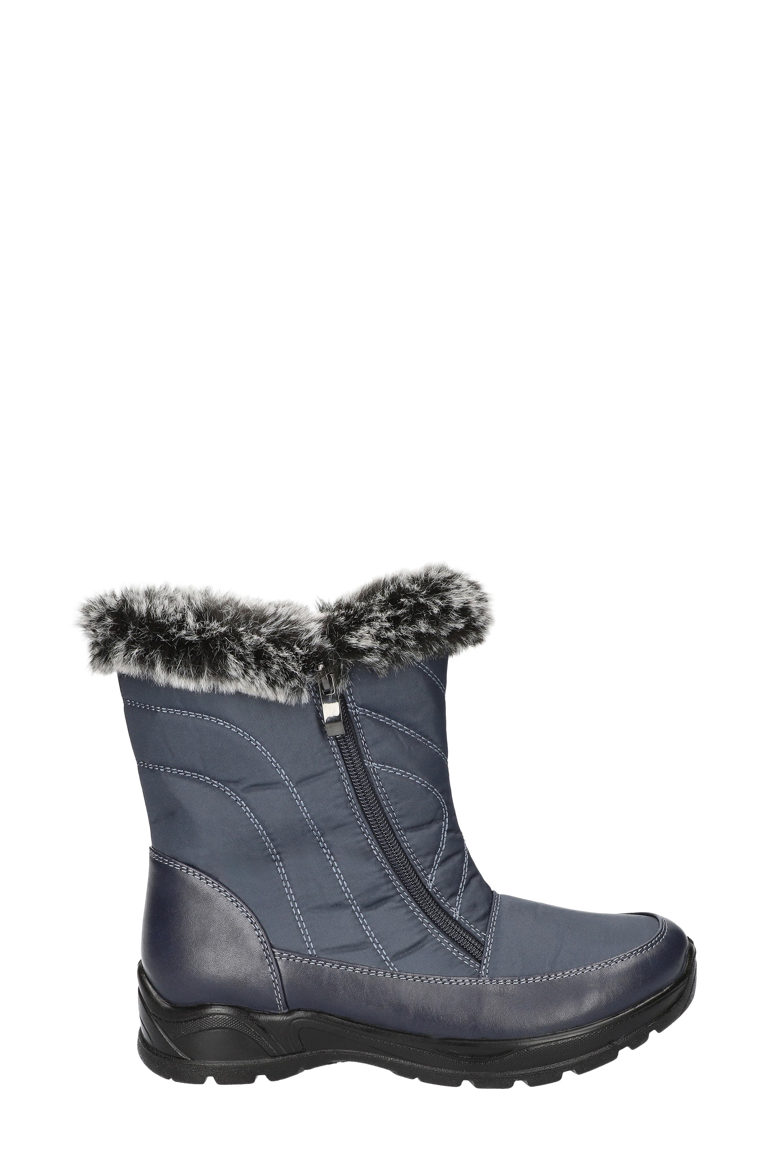 EASY STREET Portland Faux Fur Lined Waterproof Boot, Alternate, color, Navy