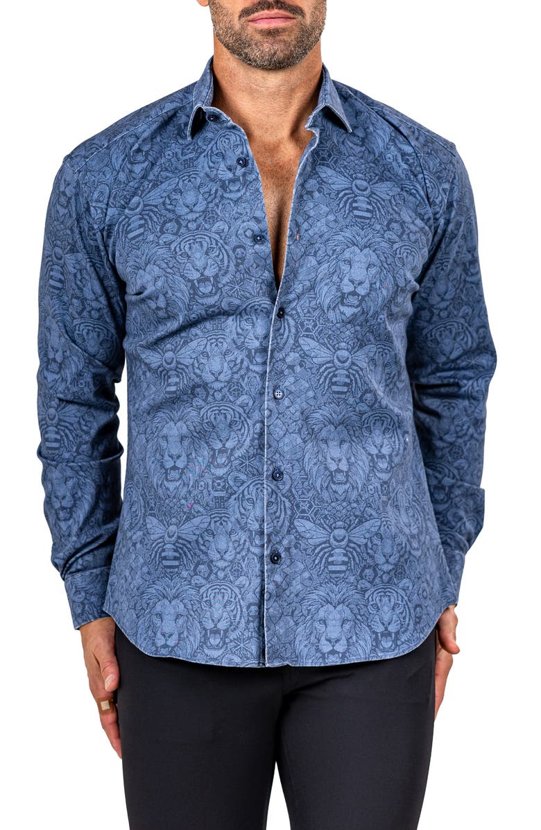 Maceoo Fibonacci Marthy Contemporary Fit Button-Up Shirt, Alternate, color, 