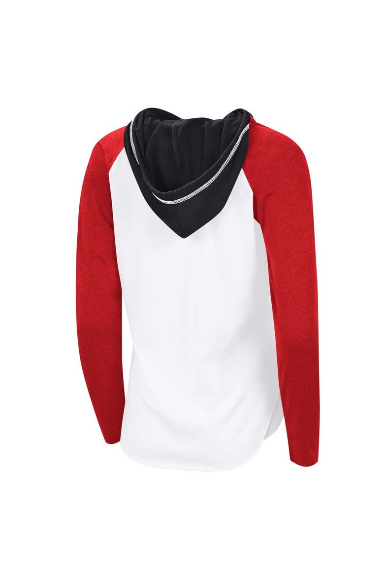 Women's G-III 4Her by Carl Banks  White New Jersey Devils VIP Raglan Long Sleeve Hoodie T-Shirt, Alternate, color, White