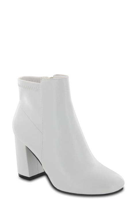 White leather boots fashion womens