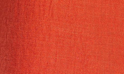 Max Studio Short Sleeve Split Neck Blouse In Orange