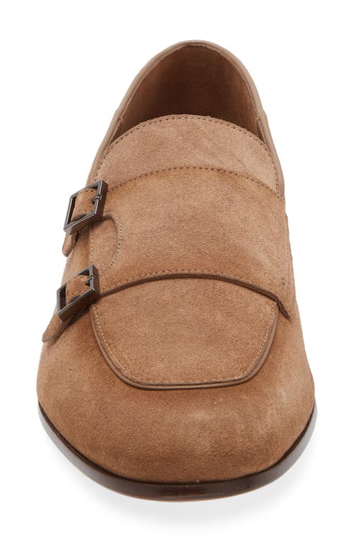 Hugo Boss Boss Alvaro Double Monk Loafer In Medium Beige