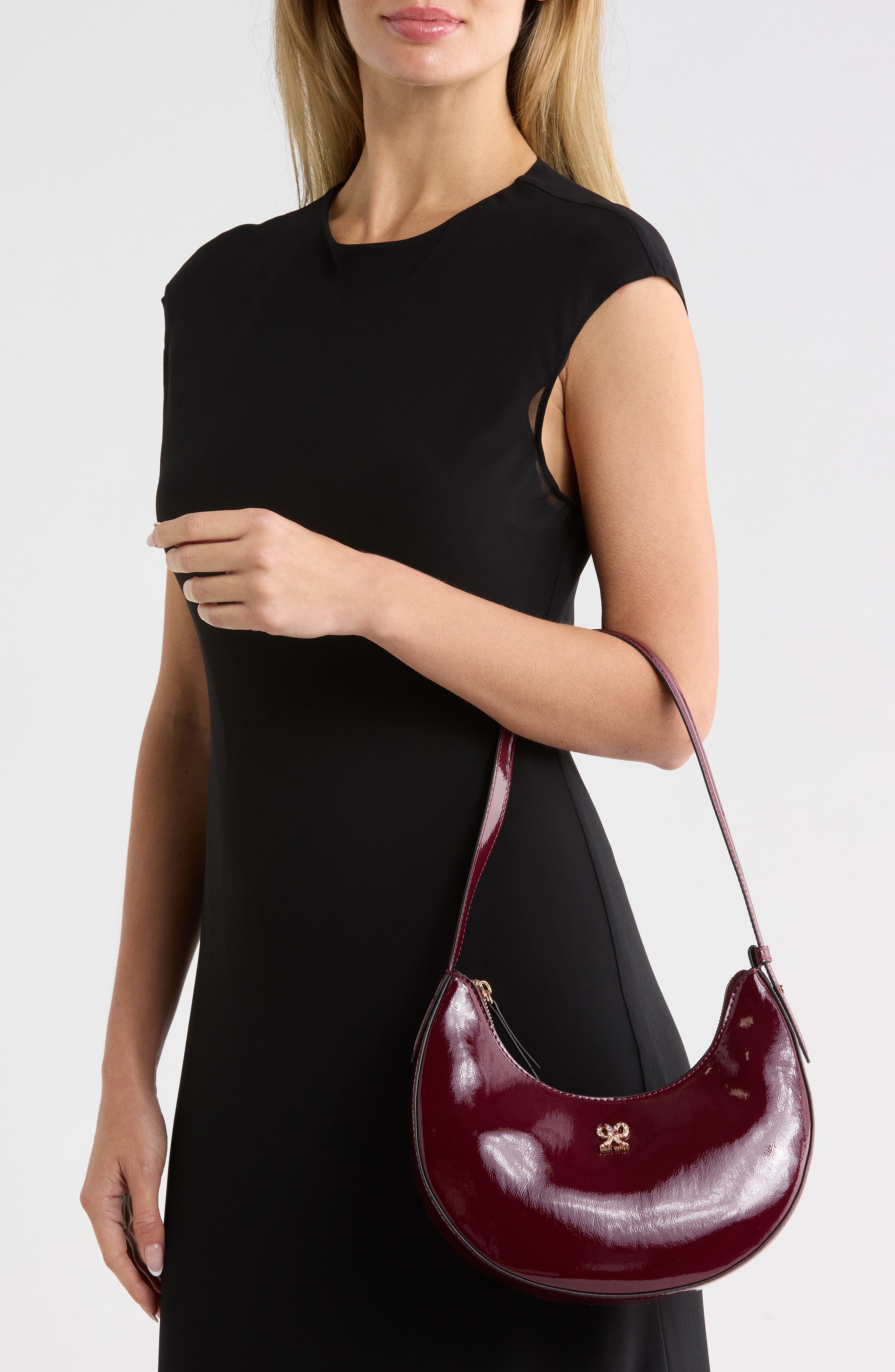 Anastasia Shoulder Bag, Alternate, color, CLARET