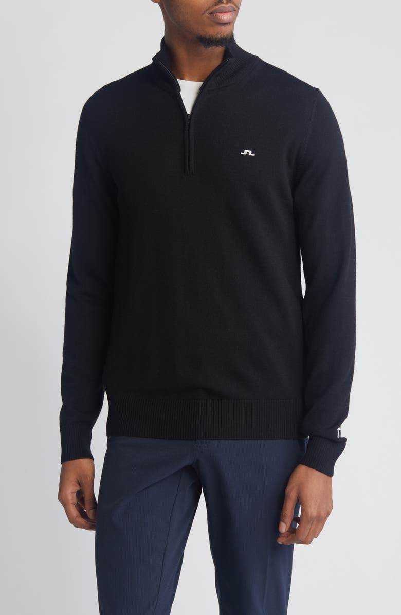 J. Lindeberg Kian Quarter Zip Wool Sweater, Main, color,
