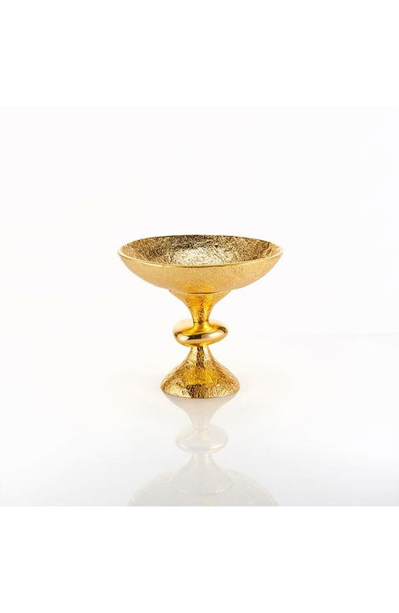 Lunares Nest Pedestal Bowl, Main, color, Gold