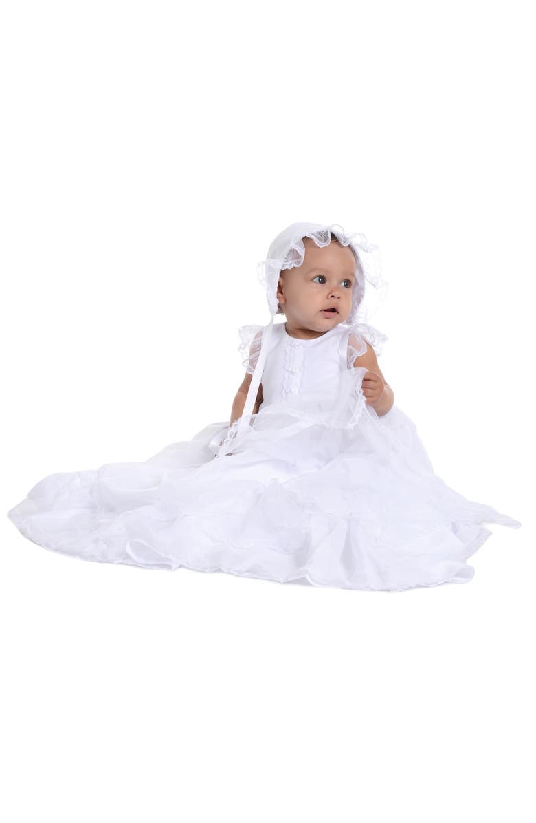 Pippa & Julie Christening Gown & Bonnet, Alternate, color,