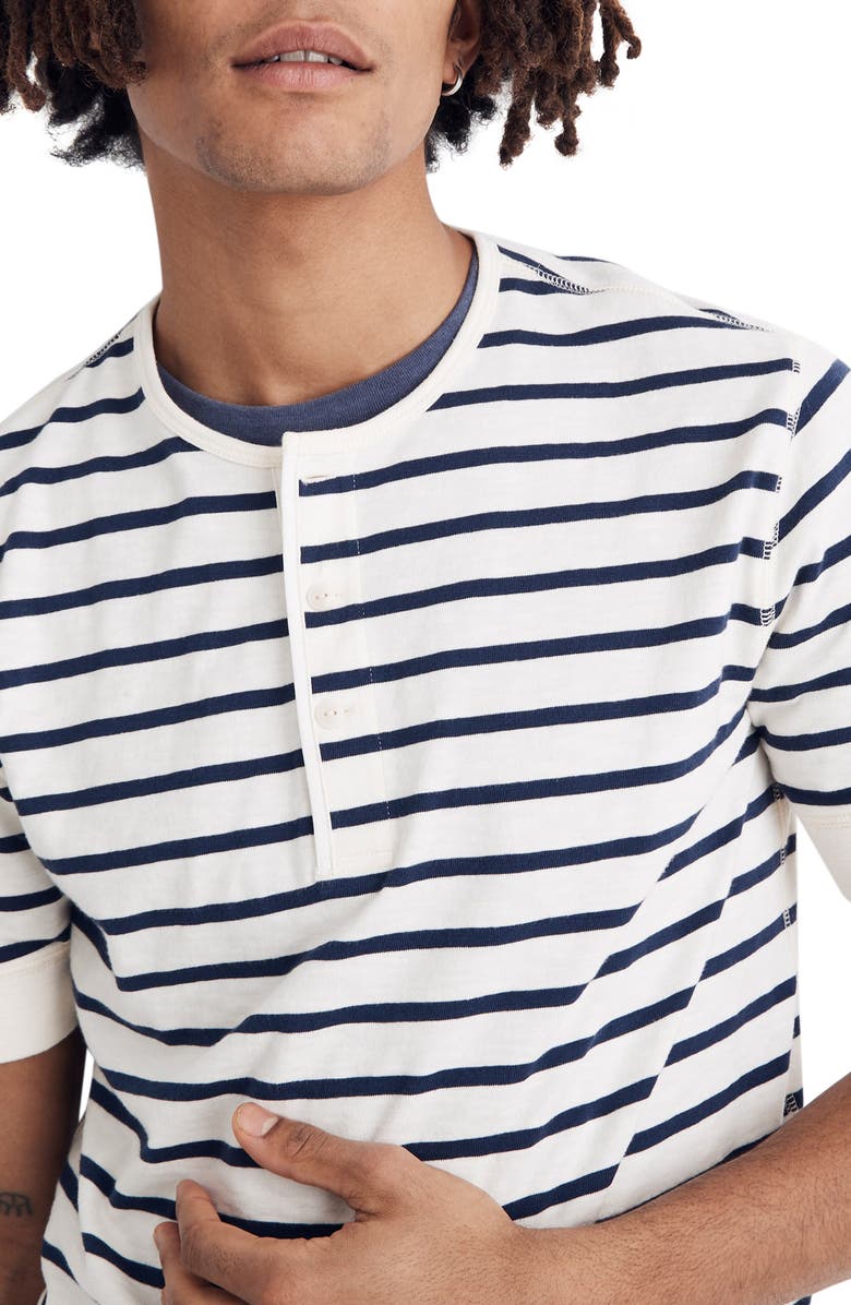 Madewell Nautical Stripe Henley T-Shirt, Alternate, color, 