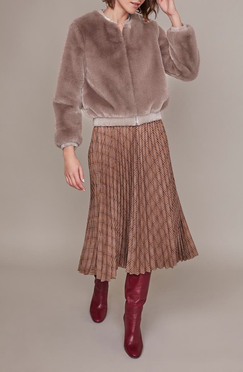 ASTR the Label Frankie Faux Fur Bomber Jacket, Alternate, color,