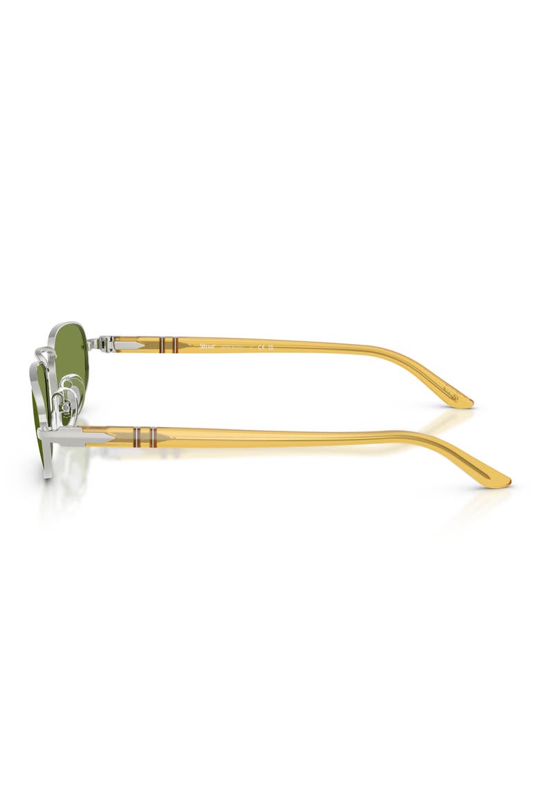 56mm Pillow Sunglasses, Alternate, color, SILVER / GREEN