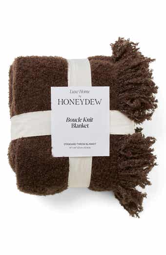 Honeydew Bouclé Knit Throw Blanket