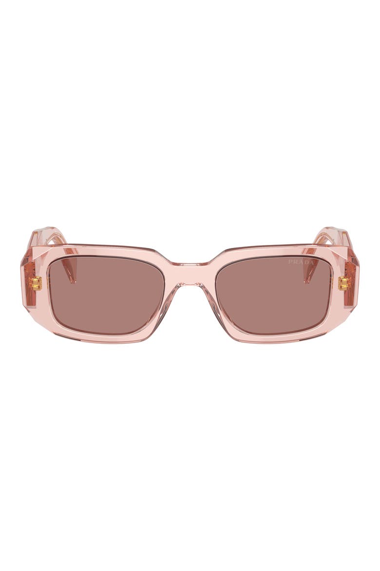 51mm Rectangular Sunglasses, Main, color, LITE BROWN