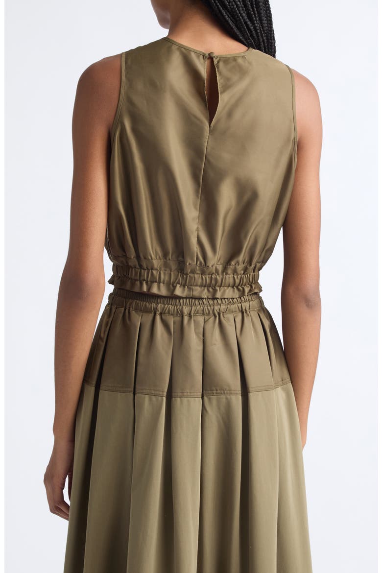 Elisabetta Cropped Nylon Tank, Alternate, color, DARK OLIVE