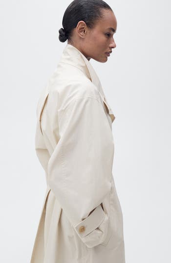 Overszie Stretch Cotton Trench Coat