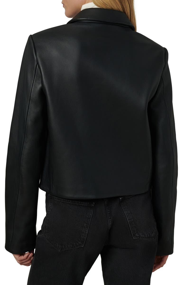 Joe's The Dani Michelle Maren Leather Jacket, Alternate, color, Black