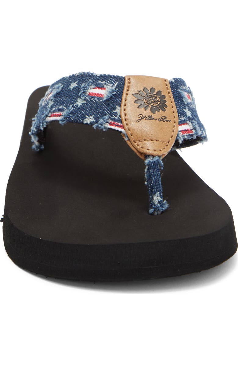 Yellow Box Premium Firework Flip Flop, Alternate, color, Navy