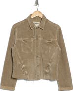 L'AGENCE Janelle Raw Hem Slim Corduroy Jacket