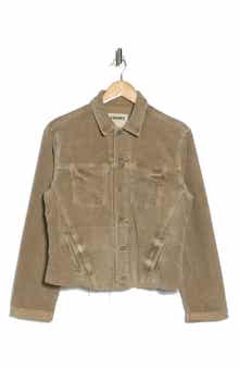 Janelle Raw Hem Slim Corduroy Jacket