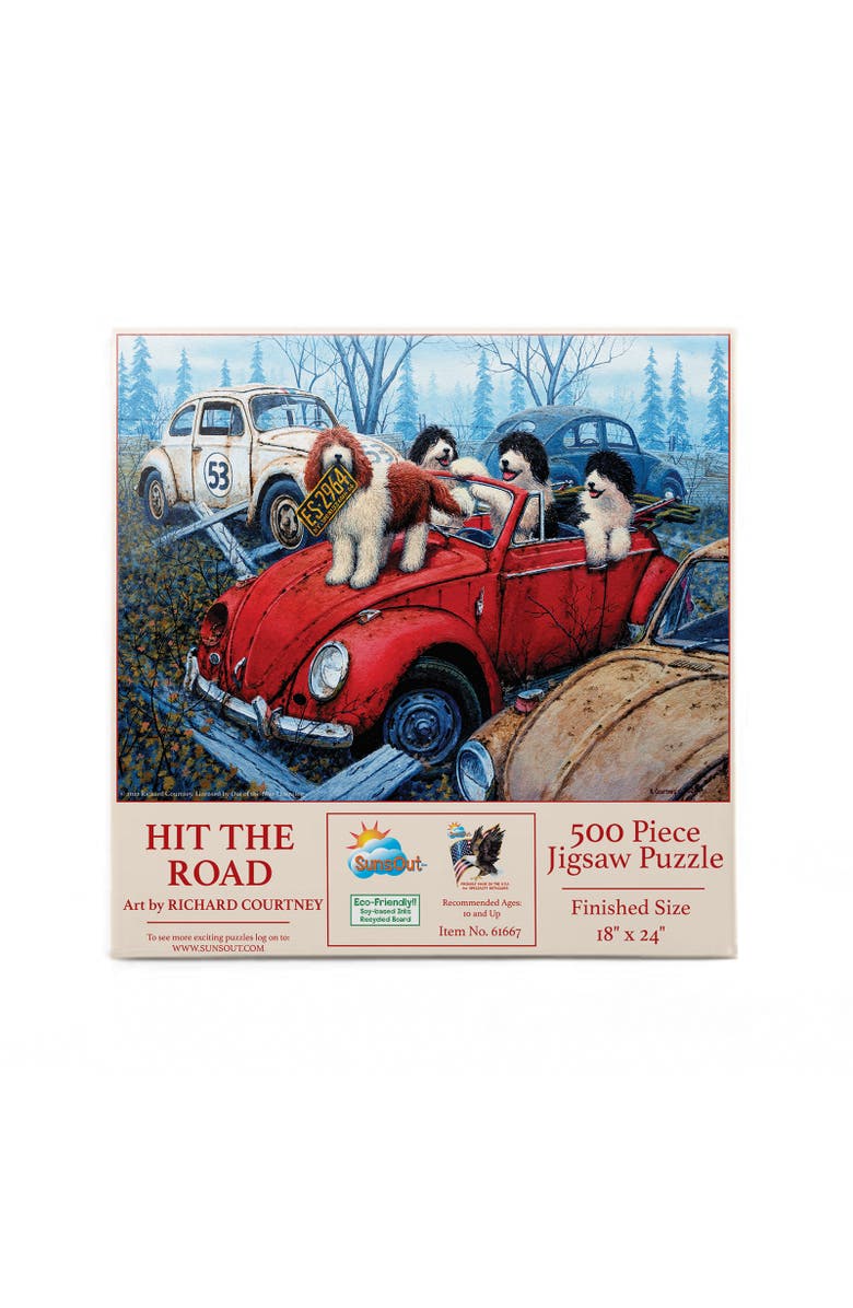 Sunsout Hit the Road 500 piece Jigsaw Puzzle for Adults, Alternate, color, Multicolor