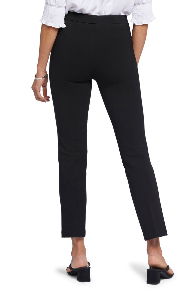 Pull-On Ankle Straight Leg Pants, Alternate, color, BLACK