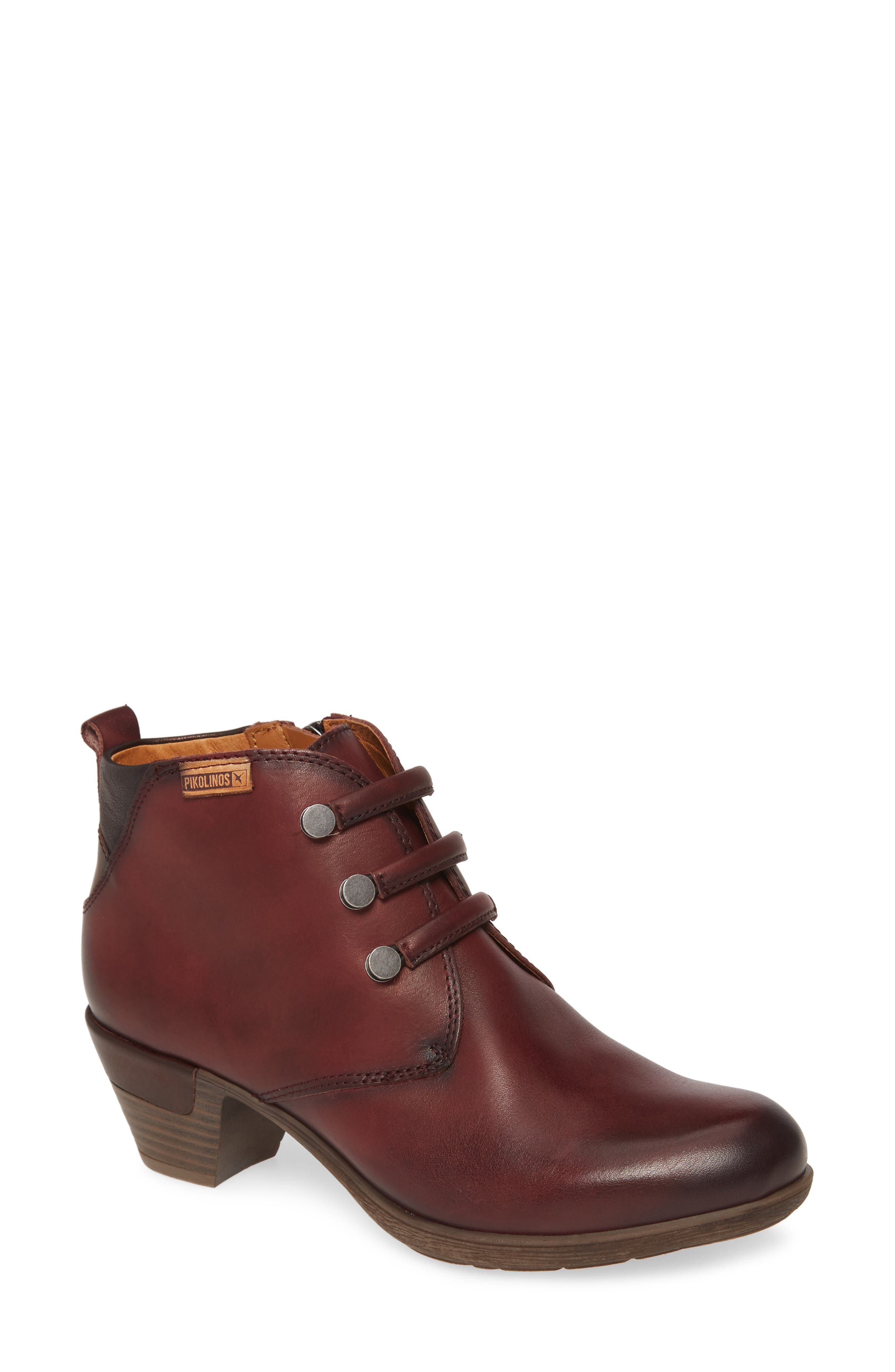 Rotterdam Strap Bootie, Main, color, GARNET