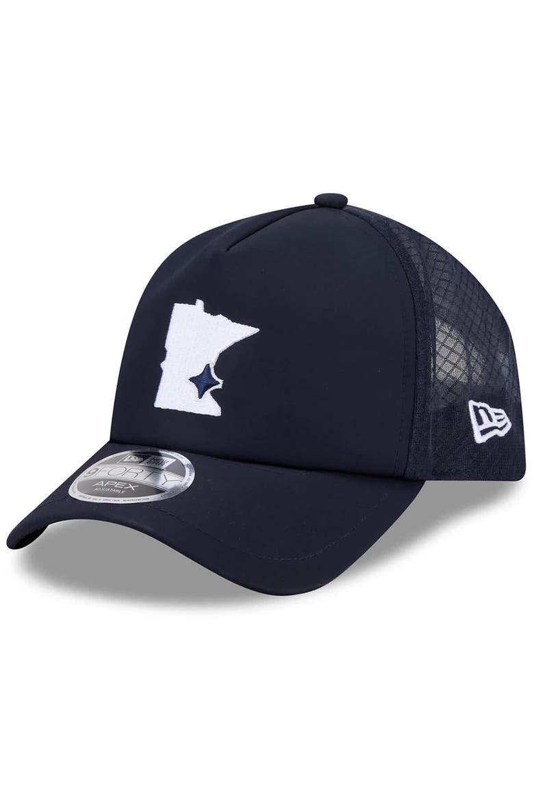 Men's New Era Navy Minnesota Twins 2026 Batting Practice Alternate Apex 9FORTY Adjustable Hat, Main, color, Navy