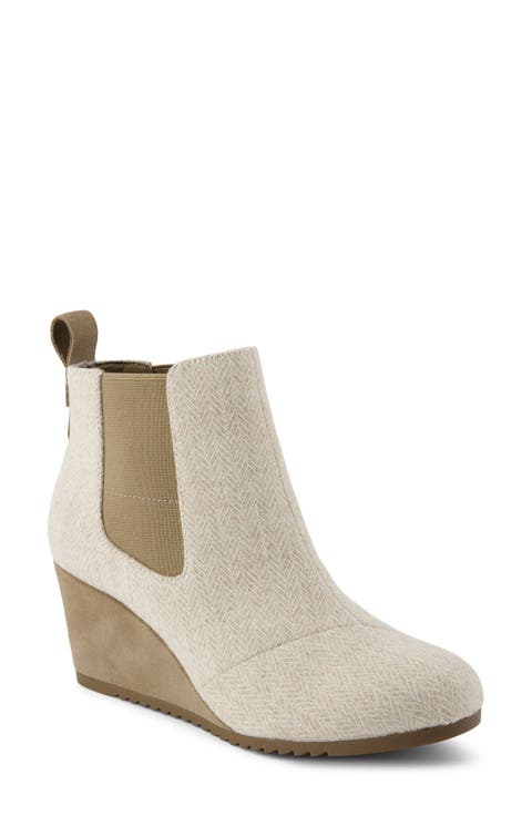 Bailey Herringbone Wedge Bootie