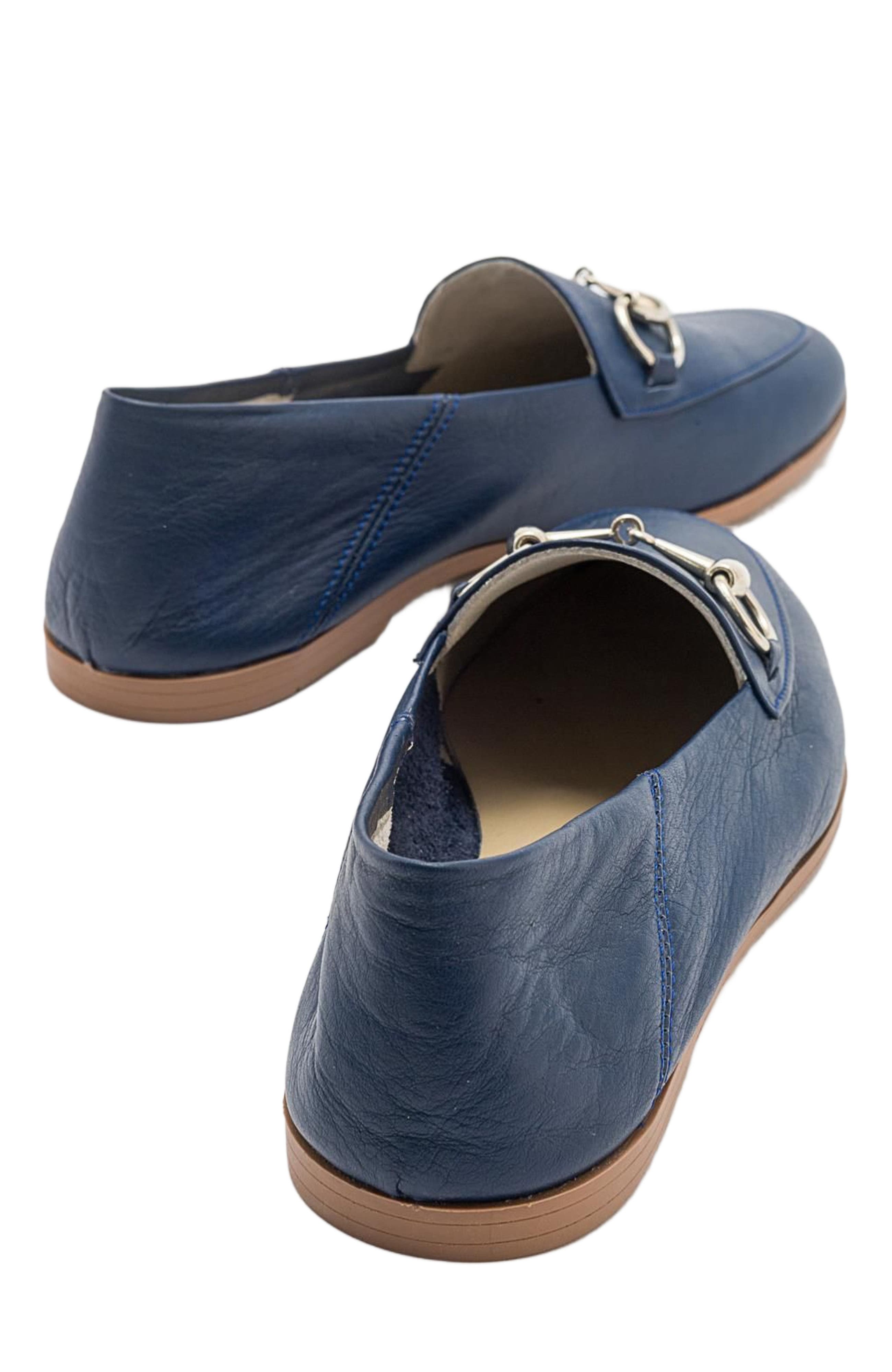 Forever & Always Shoes Penny Leather Horsebit Loafers, Alternate, color, Navy Blue Leather