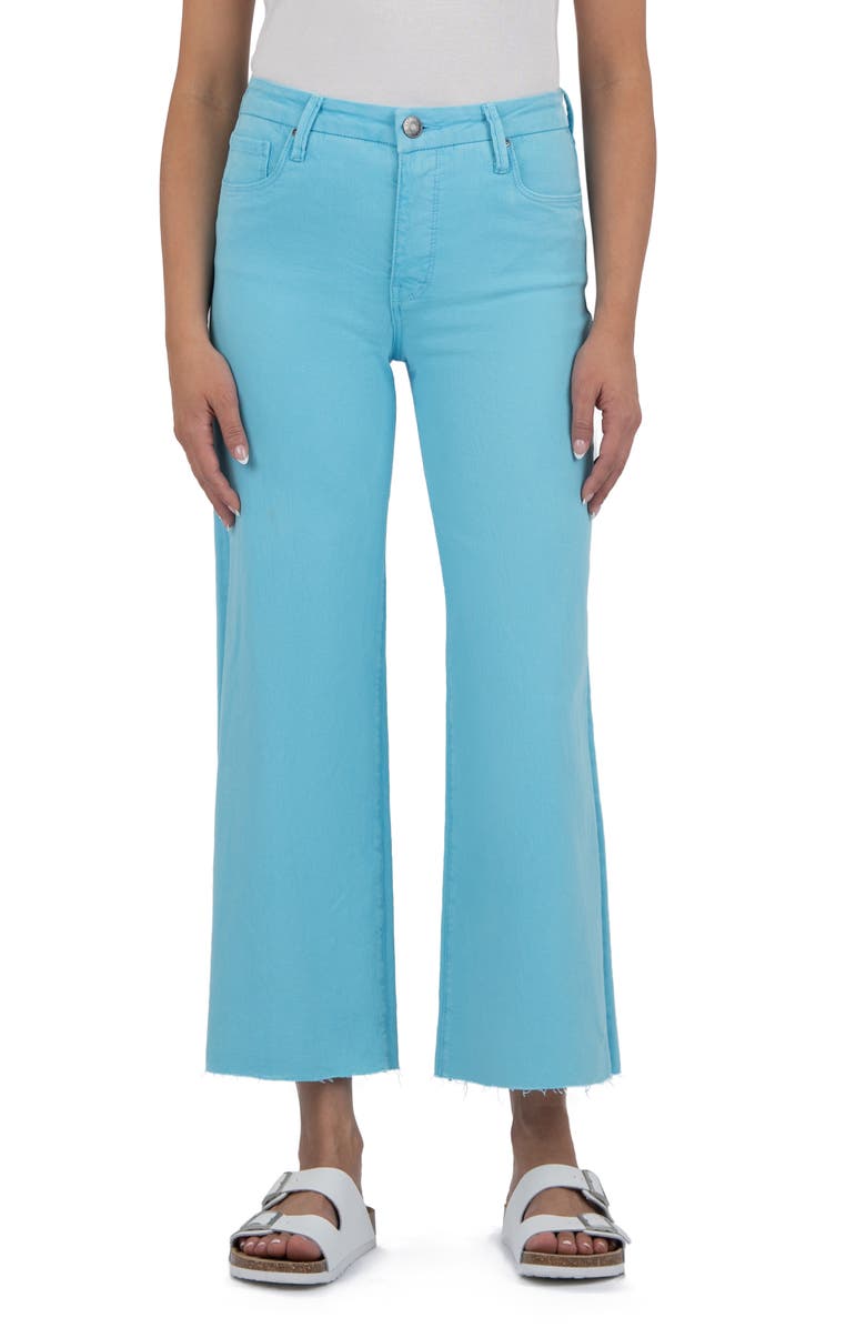 KUT from the Kloth Meg Fab Ab Raw Hem High Waist Ankle Wide Leg Jeans, Main, color,