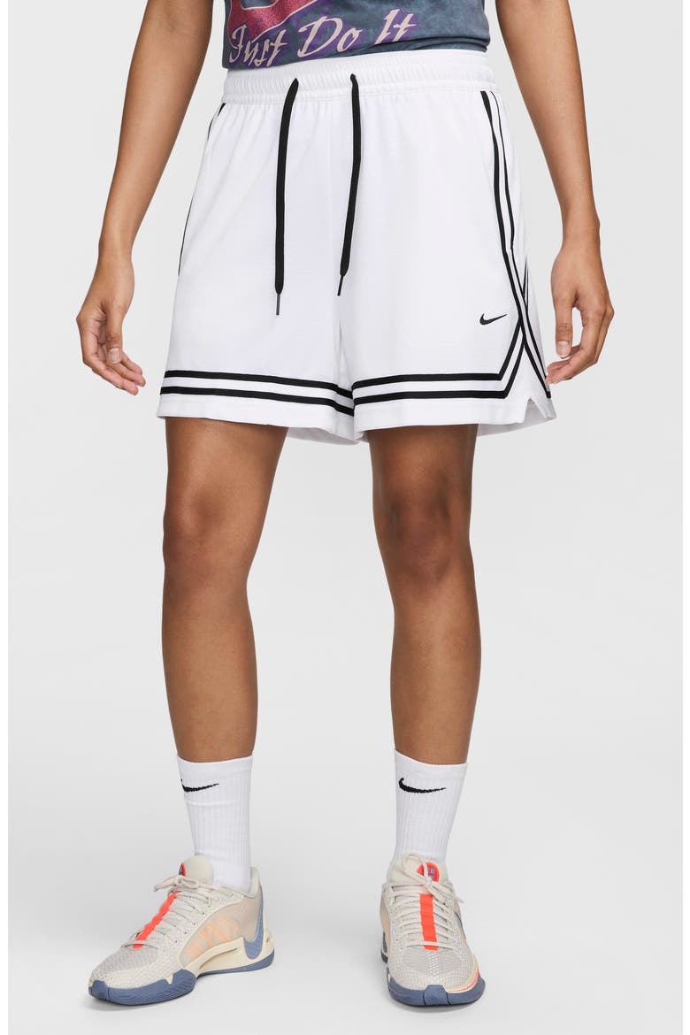 Crossover Dri-FIT Performance Basketball Shorts, Main, color, WHITE/ BLACK/ BLACK