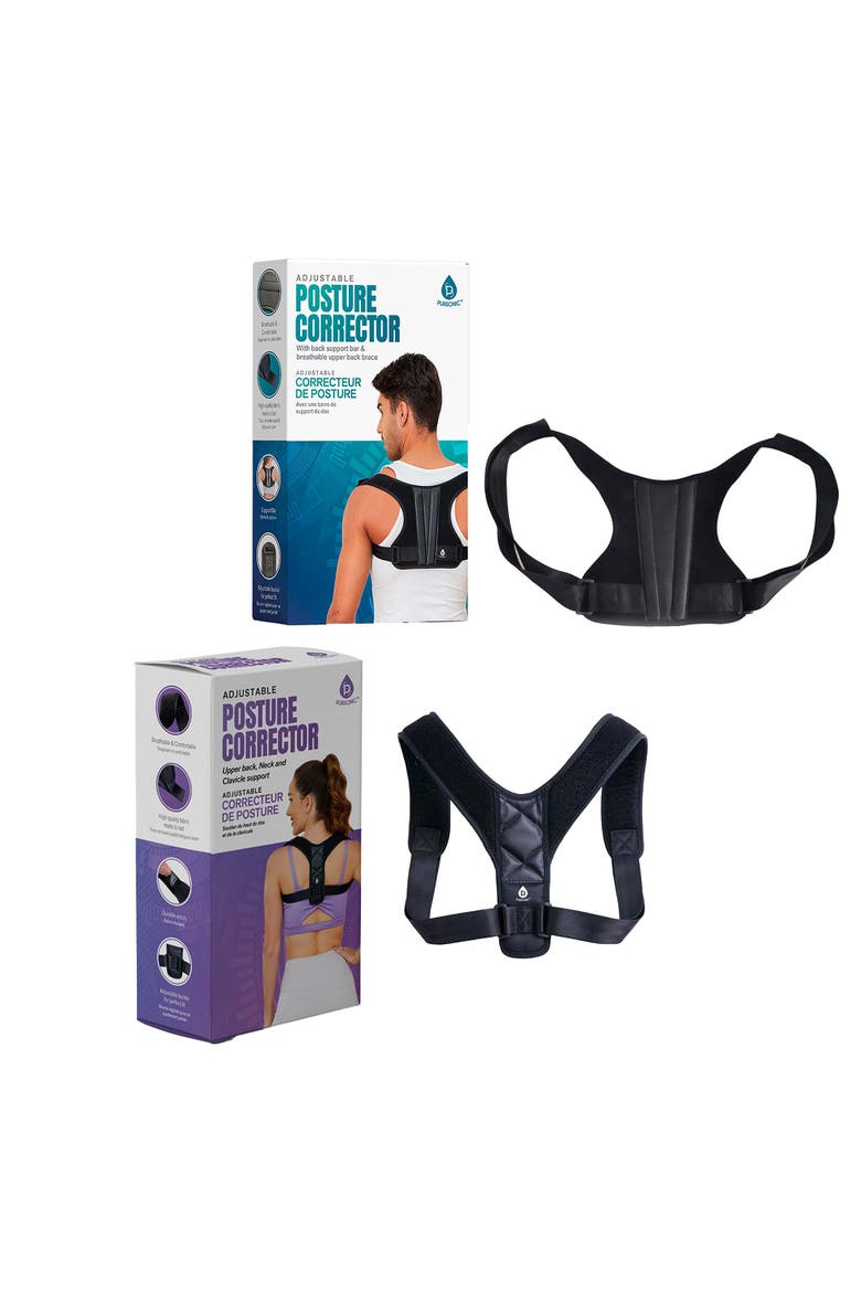 Posture Corrector Duo Him and Her, Main, color, Black