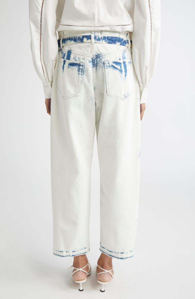 Proenza Schouler Ellsworth Belted Crop Jeans, Alternate, color, Bleach Out