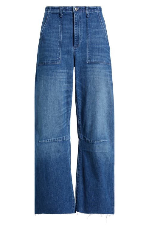 Le Jean Utility Raw Hem Crop Barrel Jeans