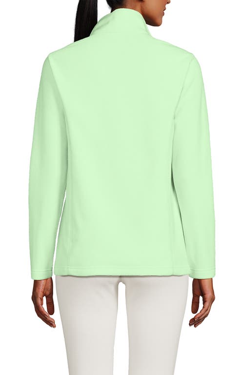 Lands' End Anyweather Fleece Quarter Zip Pullover In Icy Mint Green