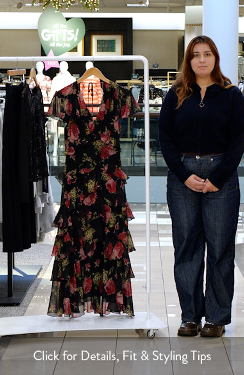 Tatum Floral Tiered Ruffle Maxi Dress, sales video thumbnail