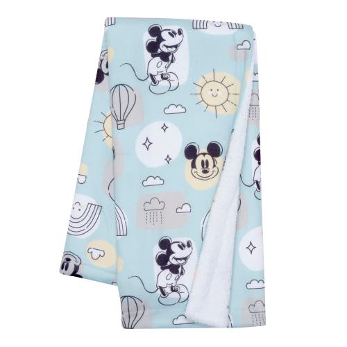 Lambs & Ivy Disney Baby Classic Mickey Mouse Soft Fleece Baby Blanket In Blue