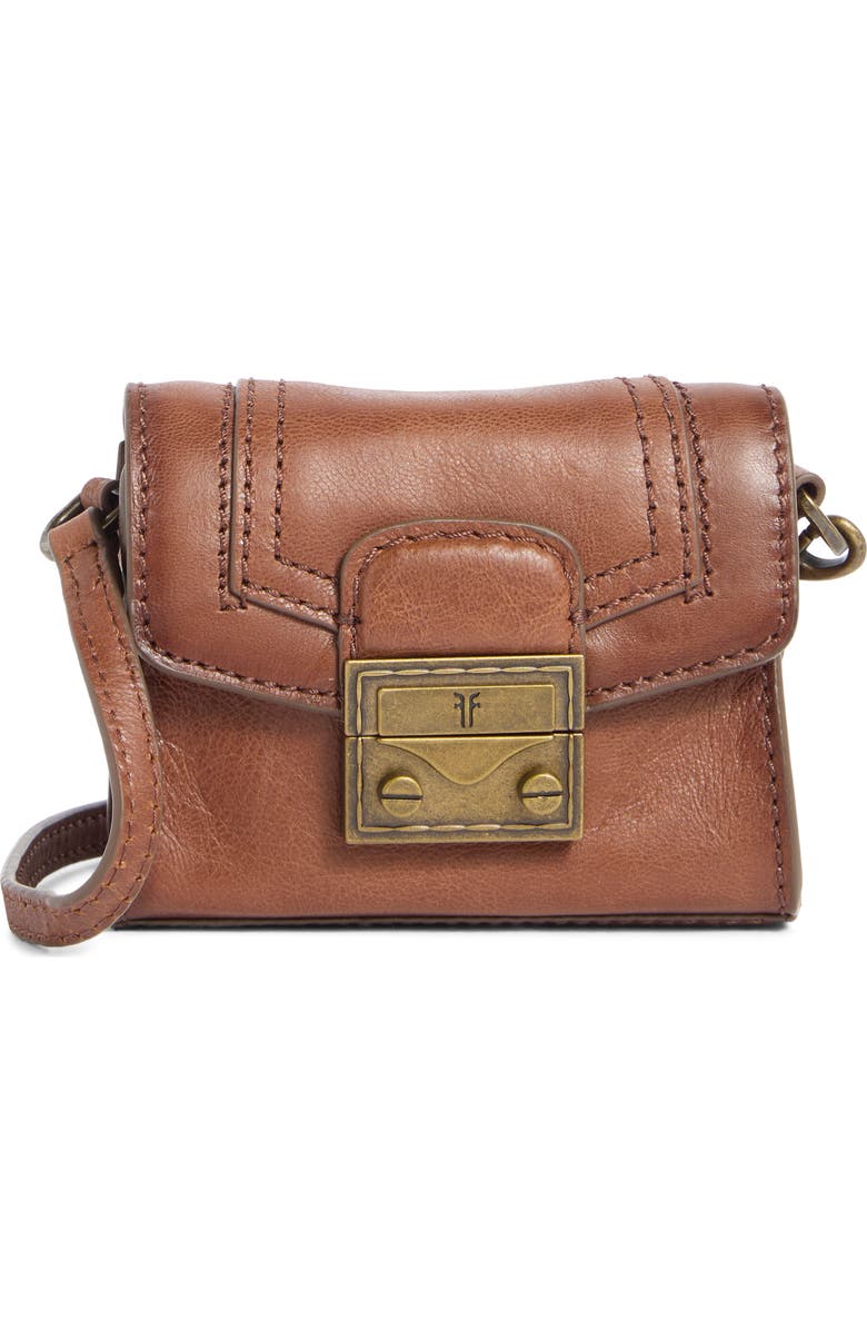 Frye Alex 4-Way Mini Leather Bag, Main, color, Cognac
