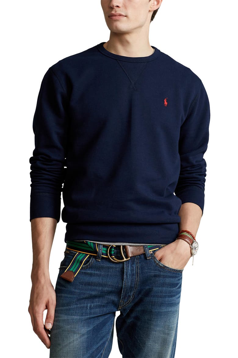 Fleece Crewneck Sweatshirt, Main, color, CRUISE NAVY