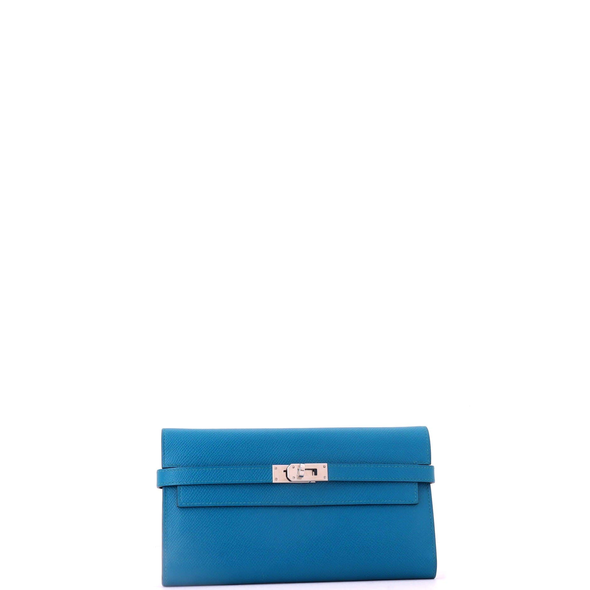 Kelly Wallet Epsom Long, Alternate, color, Blue