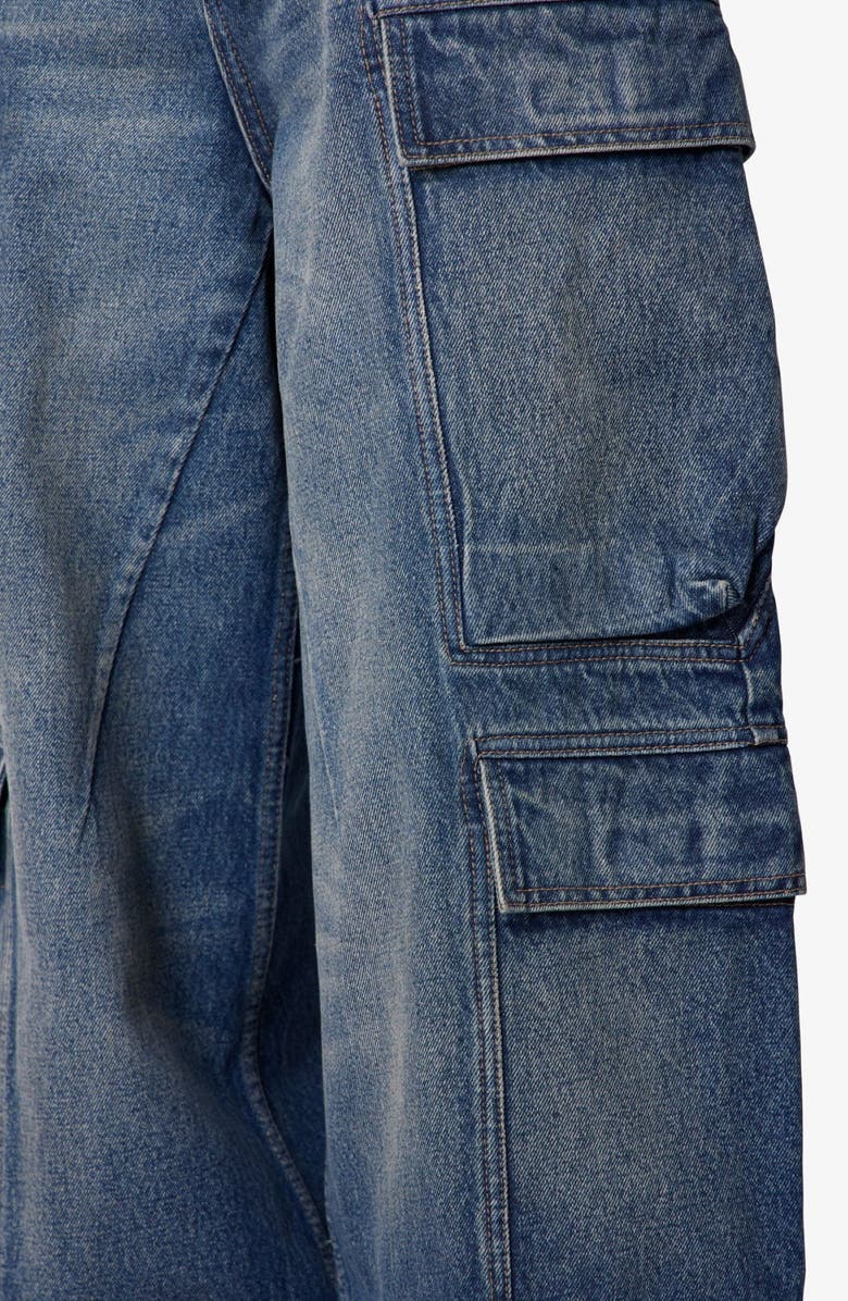 mnml Cargo Baggy Jeans, Alternate, color, Blue