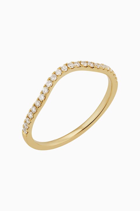 10K Gold The Arc Diamond Stack Ring